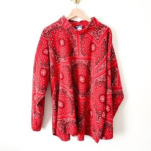 ⭐️ Vintage Red Bandana Print sweater